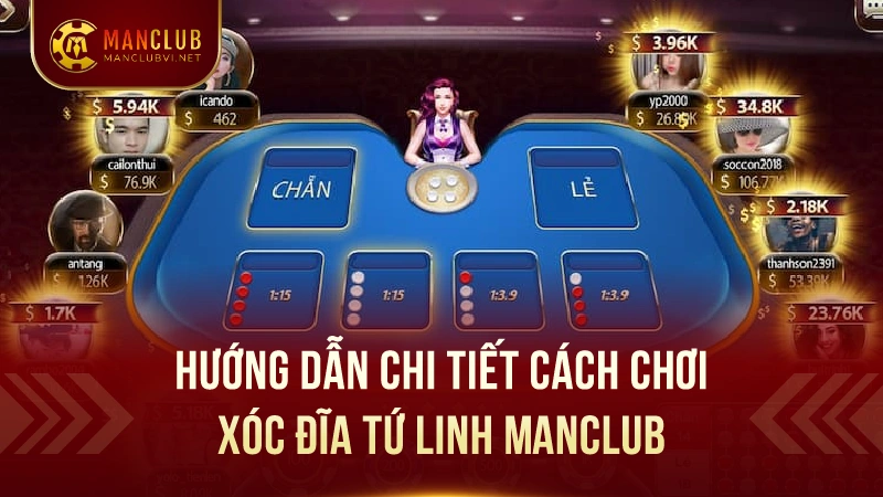 Xóc Đĩa Tứ Linh ManClub - Luật Chơi Dễ, Thắng Lớn 2 chi tiết cách chơi Xóc đĩa tứ linh ManClub